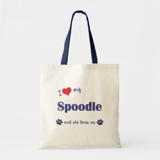 I Liebe mein Spoodle (weiblicher Hund) Tragetasche