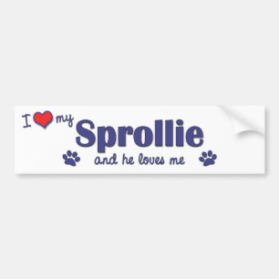 I Liebe mein Sprollie (männlicher Hund) Autoaufkleber