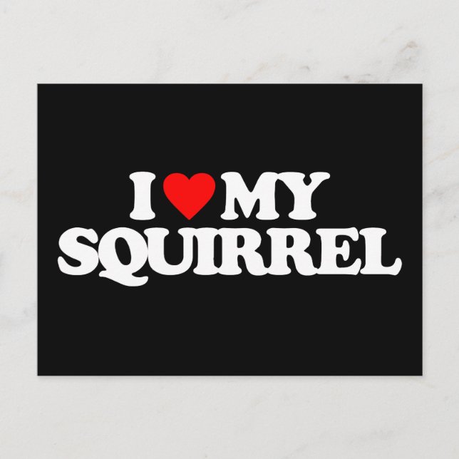 I LIEBE MEIN SQUIRREL POSTKARTE (Vorderseite)