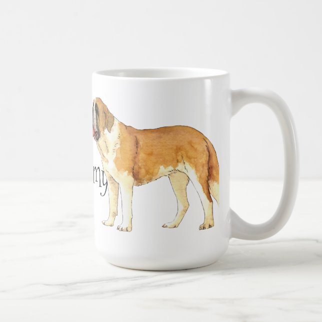 I Liebe mein St. Bernard Kaffeetasse (Rechts)