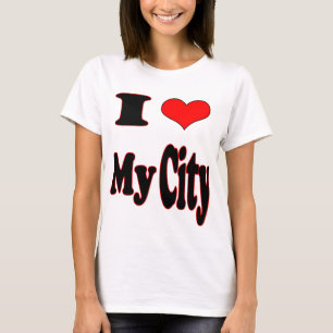 I Liebe mein Stadt-Damen Baby - Puppe angepasstes T-Shirt