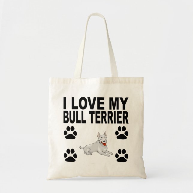 I Liebe mein Stier-Terrier Tragetasche (Vorne)