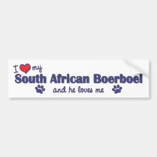 I Liebe mein südafrikanisches Boerboel (männlicher Autoaufkleber
