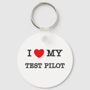 I Liebe mein TEST-PILOT Schlüsselanhänger