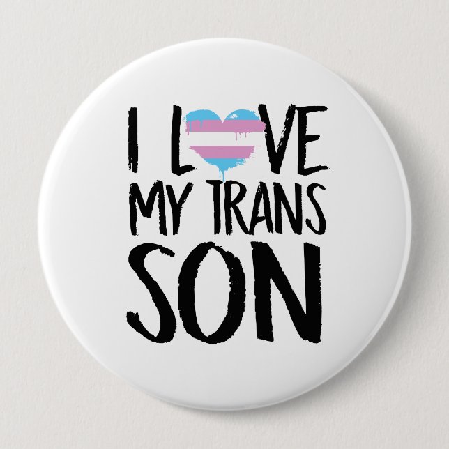 I Liebe mein Transport-Sohn Button (Vorderseite)