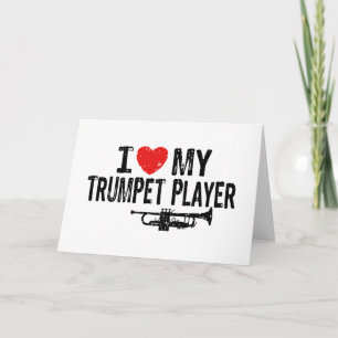 I Liebe mein Trompete-Spieler Karte