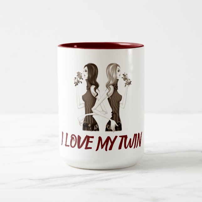 ****I LIEBE MEIN TWIN**** TASSE (Mittel)
