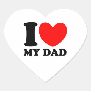 I Liebe mein Vater Herz-Aufkleber