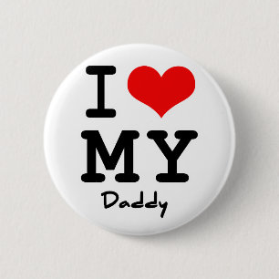 I Liebe mein Vati Button