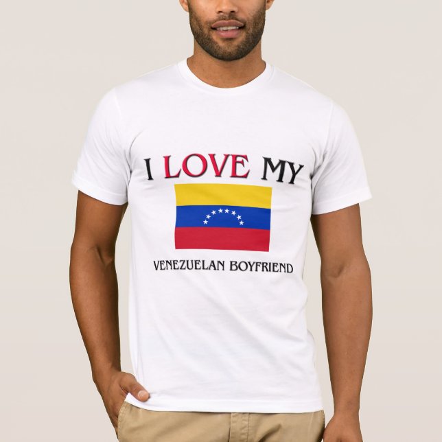 I Liebe mein venezolanischer Freund T-Shirt (Vorderseite)