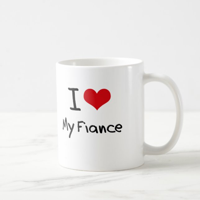 I Liebe mein Verlobte Kaffeetasse (Rechts)