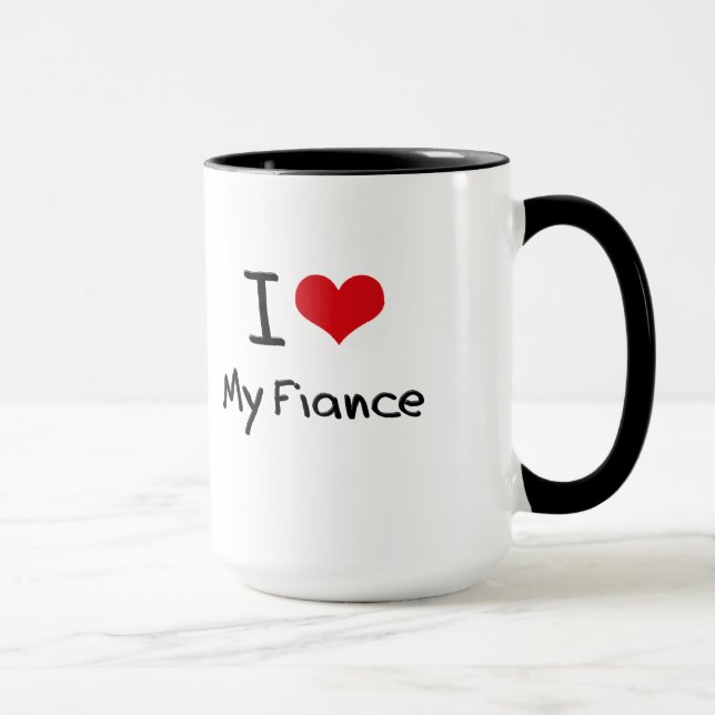 I Liebe mein Verlobte Tasse (Rechts)