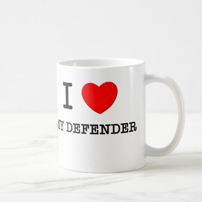 I Liebe mein Verteidiger Kaffeetasse (Rechts)