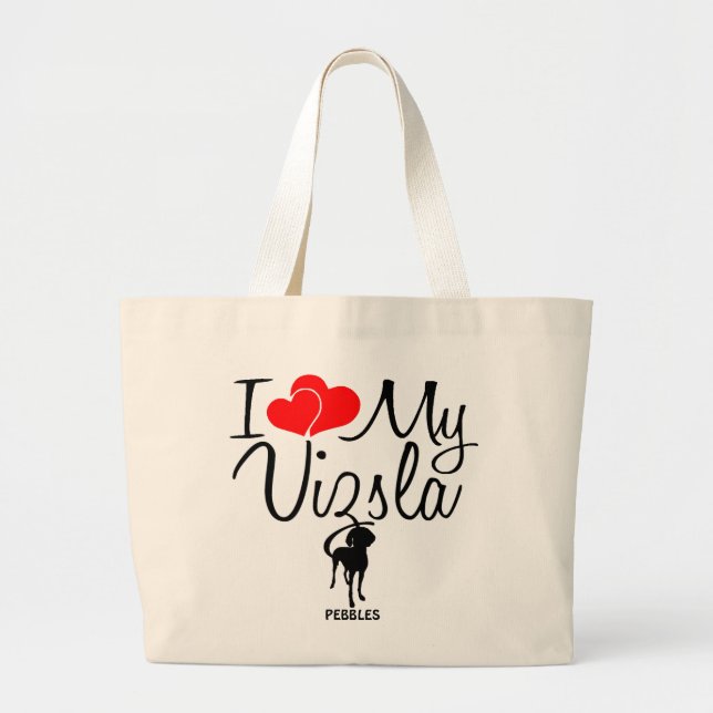 I Liebe Mein Vizsla Bag Jumbo Stoffbeutel (Vorne)