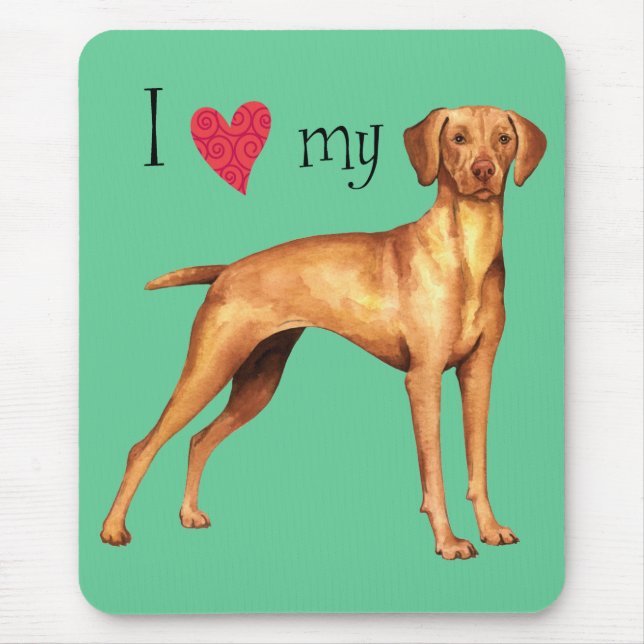 I Liebe mein Vizsla Mousepad (Vorne)