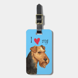 I Liebe mein Waliser-Terrier Gepäckanhänger