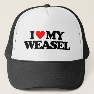 I LIEBE MEIN WEASEL TRUCKERKAPPE