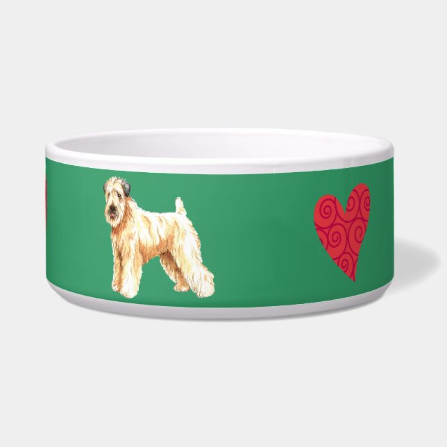 I Liebe mein weicher überzogener Wheaten Terrier Napf (Vorderseite)