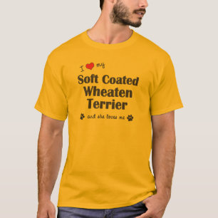 I Liebe mein weicher überzogener Wheaten Terrier T-Shirt