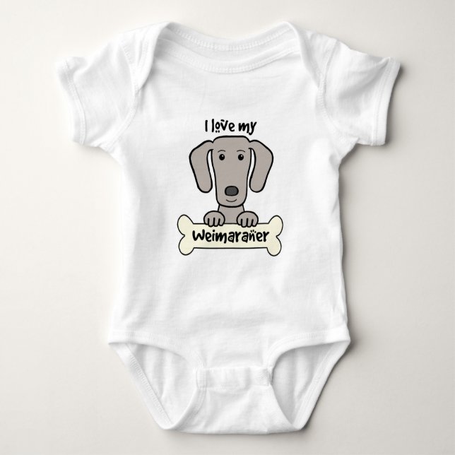 I Liebe mein Weimaraner Baby Strampler (Vorderseite)