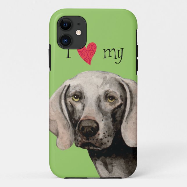I Liebe mein Weimaraner Case-Mate iPhone Hülle (Rückseite)