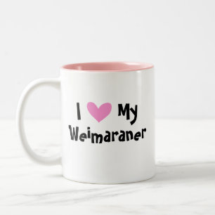 I Liebe mein Weimaraner Zweifarbige Tasse