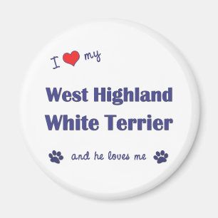 I Liebe mein Westhochland-weißer Terrier Magnet
