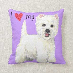 I Liebe mein Westie Kissen