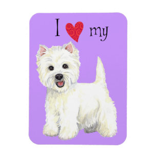 I Liebe mein Westie Magnet