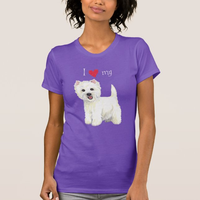 I Liebe mein Westie T-Shirt (Vorderseite)