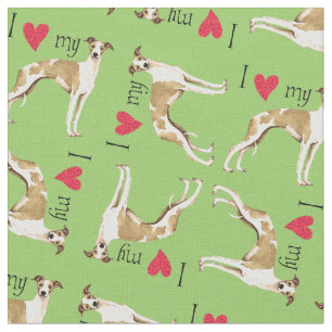 I Liebe mein Whippet Stoff