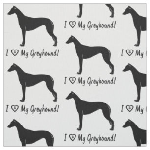 I Liebe mein Windhund! Stoff