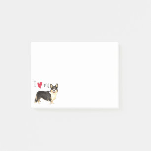 I Liebe mein Wolljacken-WaliserCorgi Post-it Klebezettel