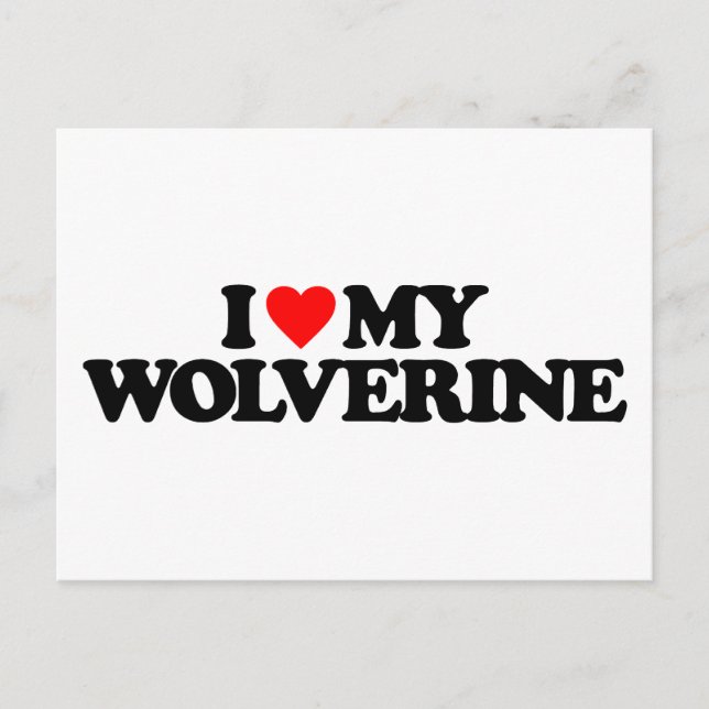 I LIEBE MEIN WOLVERINE POSTKARTE (Vorderseite)