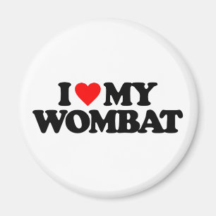 I LIEBE MEIN WOMBAT MAGNET