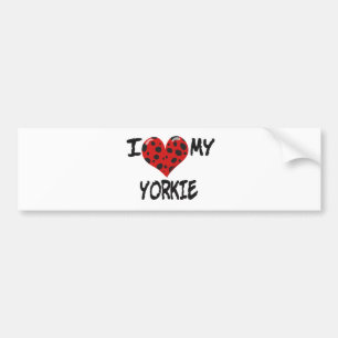 I Liebe mein Yorkie Autoaufkleber