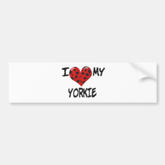 I Liebe mein Yorkie Autoaufkleber
