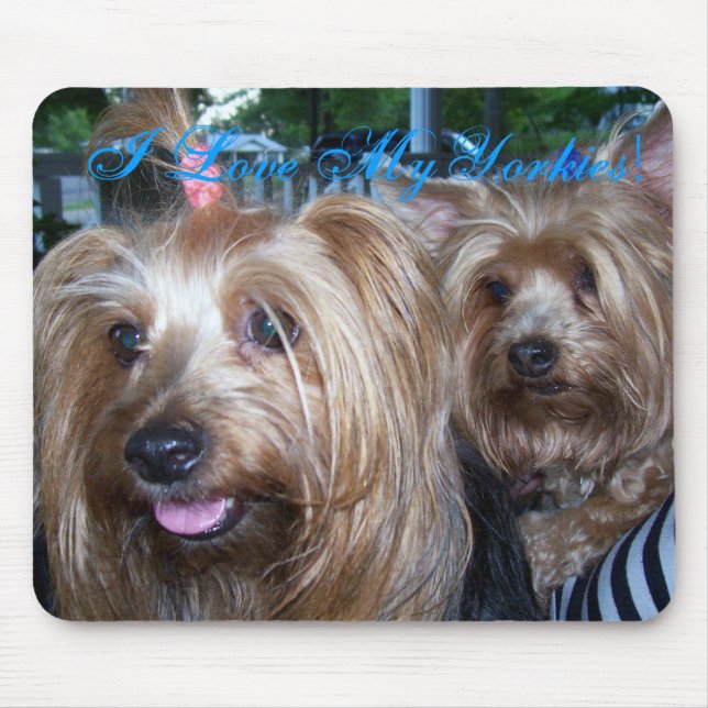 I Liebe mein Yorkies Mousepad (Vorne)