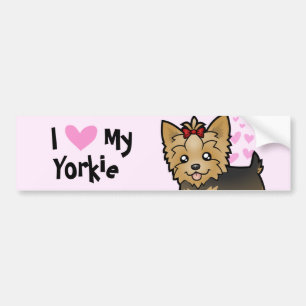 I Liebe mein Yorkshire-Terrier (kurzes Haar mit Autoaufkleber