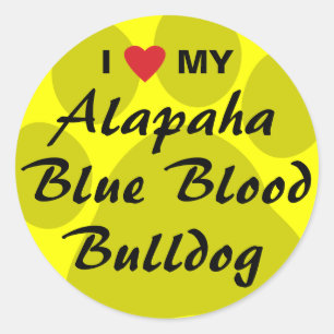 I Liebe meine Alapaha blaues Blut-Bulldogge Runder Aufkleber