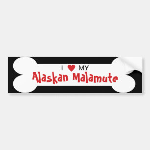 I Liebe meine alaskischer Malamute-Hundezucht Autoaufkleber