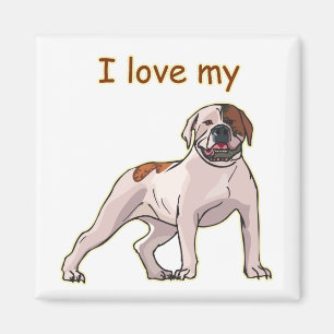 I Liebe meine amerikanische Bulldogge Magnet
