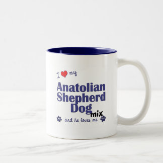 I Liebe meine anatolische Schäfer-Hundemischung Zweifarbige Tasse