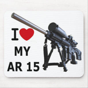 I Liebe meine AR-15 Mausunterlage Mousepad