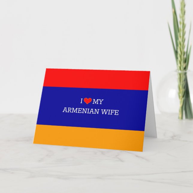 I Liebe Meine armenische Ehefrau Karte (Vorderseite)