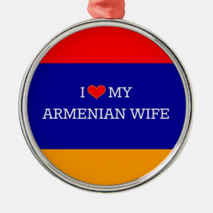 I Liebe Meine armenische Ehefrau Ornament Aus Metall