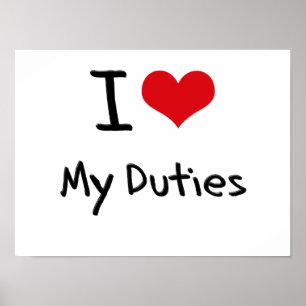 I Liebe meine Aufgaben Poster