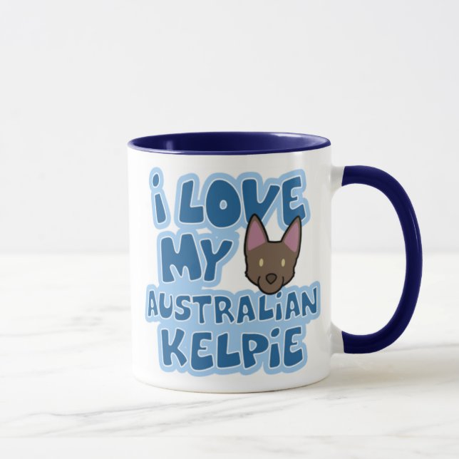 I Liebe meine australische Kelpie-Tasse Tasse (Rechts)