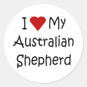 I Liebe meine australischen Runder Aufkleber