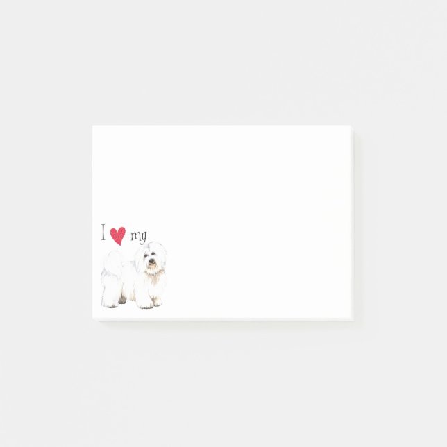 I Liebe meine Baumwolle de Tulear Post-it Klebezettel (Vorderseite)